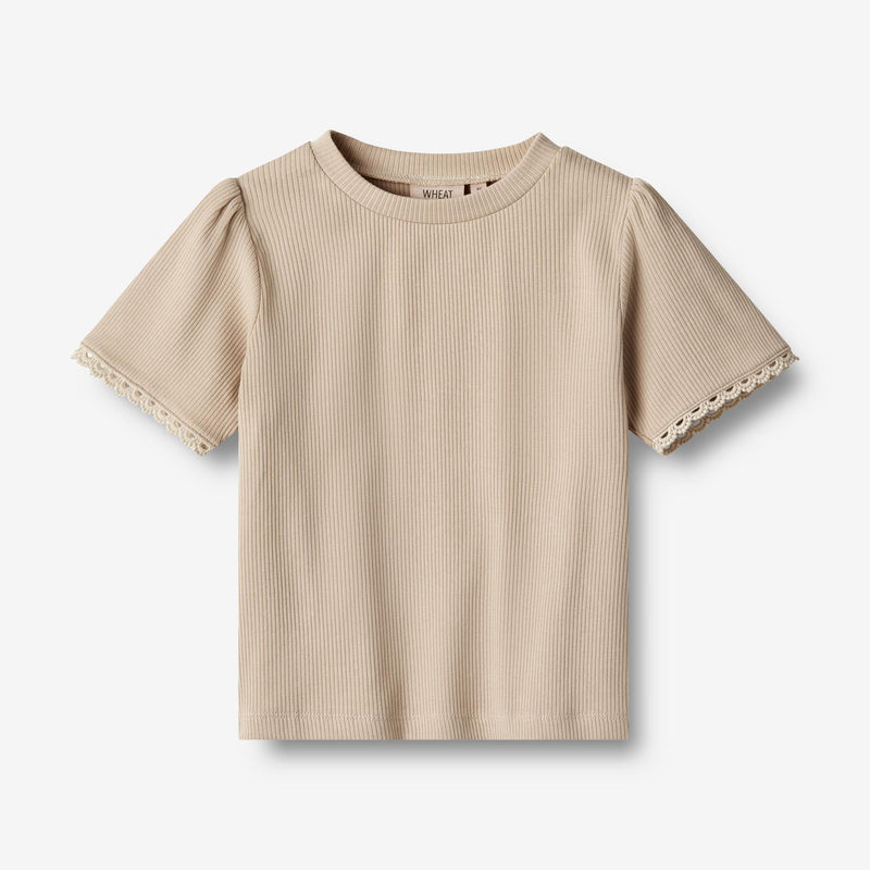 Wheat Main T-Shirt S/S Iris Jersey Tops and T-Shirts 3162 feather gray