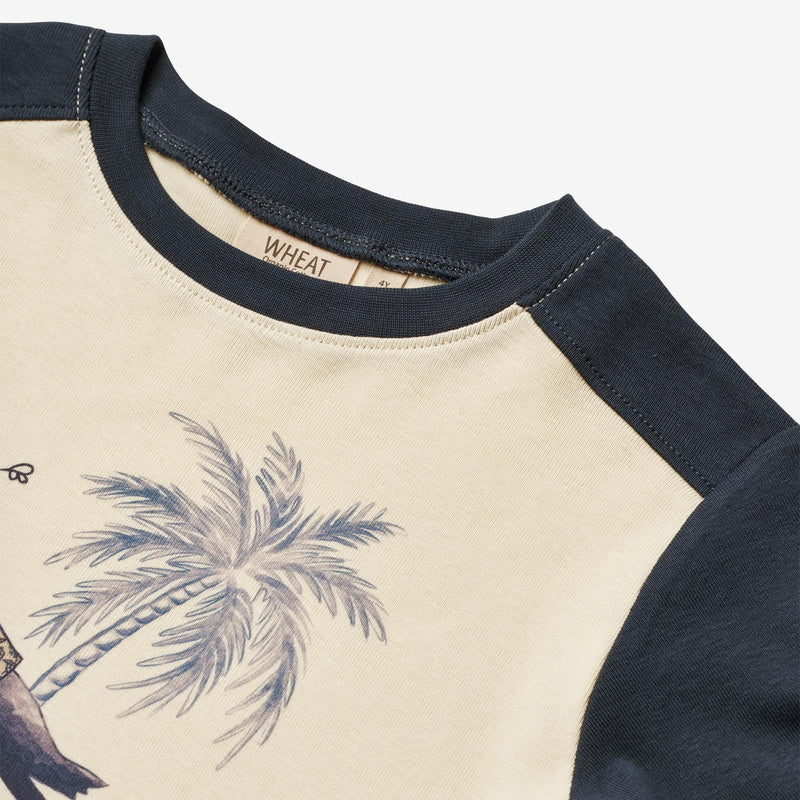 Wheat Main T-Shirt S/S Laurits Jersey Tops and T-Shirts 1477 shell