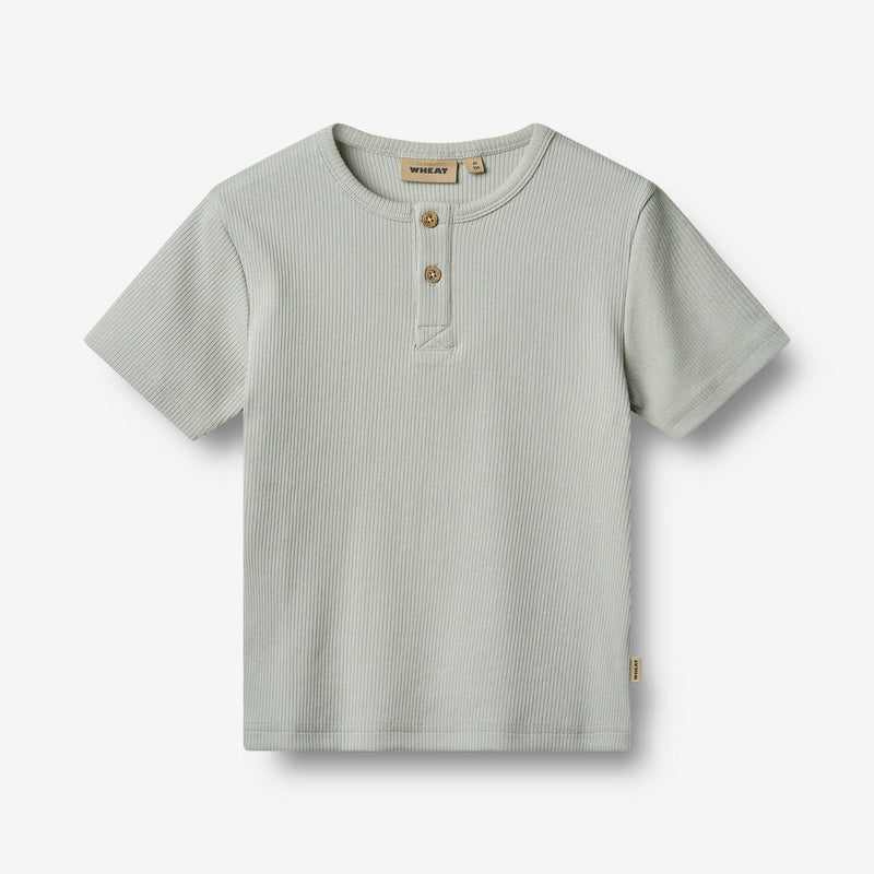 Wheat Main T-Shirt S/S Lumi Jersey Tops and T-Shirts 9436 rainy sky