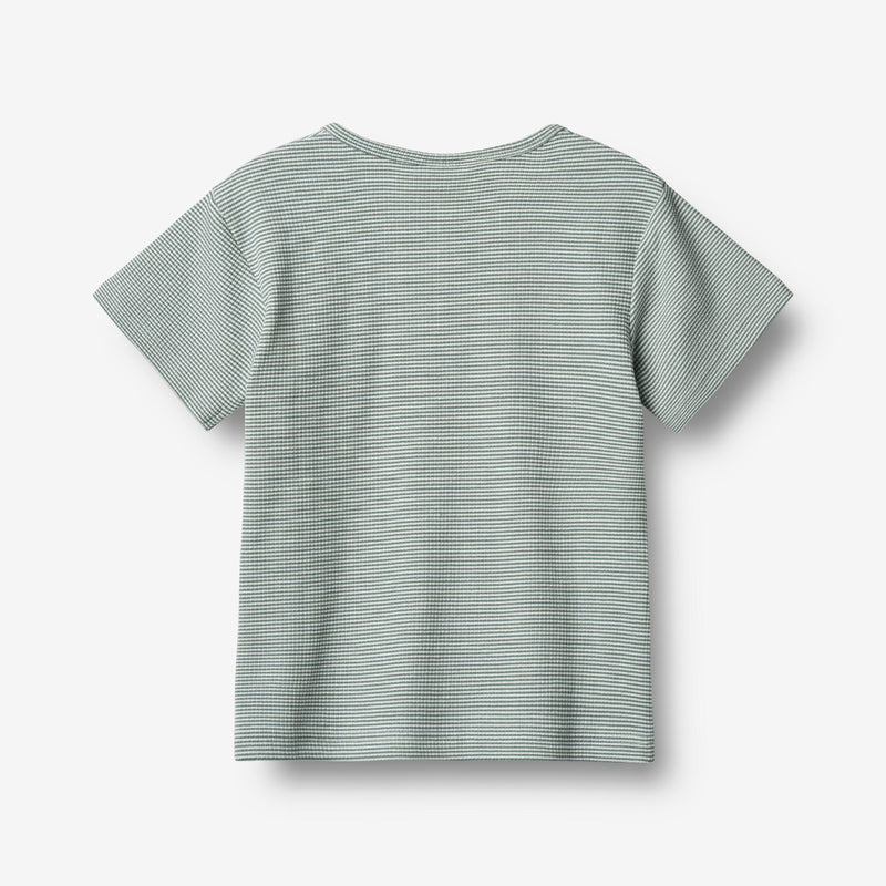 Wheat Main T-Shirt S/S Lumi Jersey Tops and T-Shirts 9442 stormy sea stripe