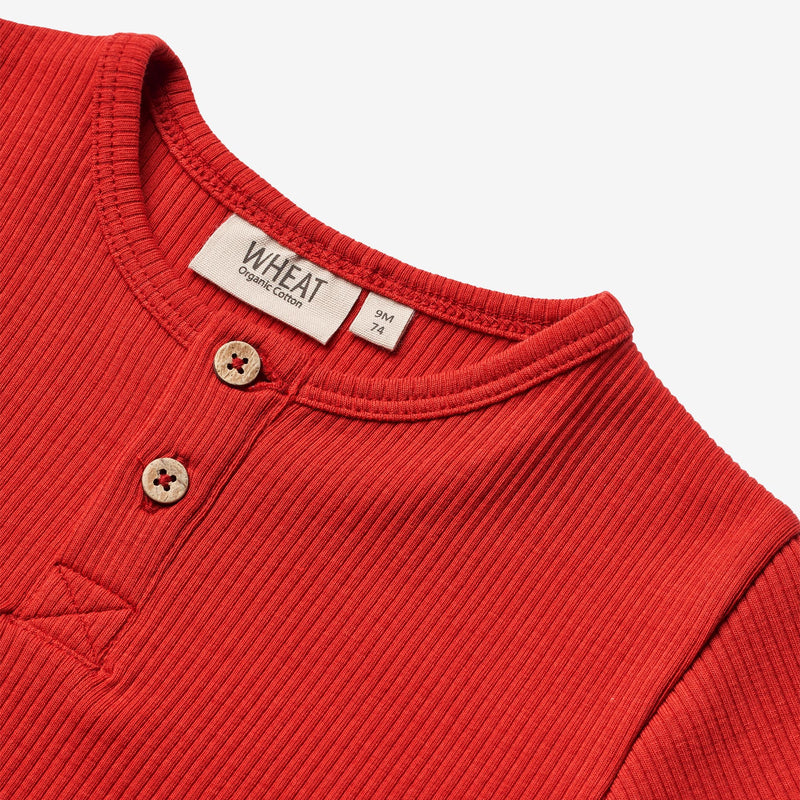 Wheat Main T-Shirt S/S Lumi Jersey Tops and T-Shirts 2072 red