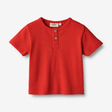 Wheat Main T-Shirt S/S Lumi Jersey Tops and T-Shirts 2072 red