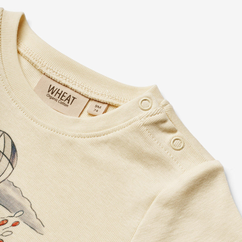 Wheat Main T-Shirt S/S Tobias Jersey Tops and T-Shirts 1477 shell