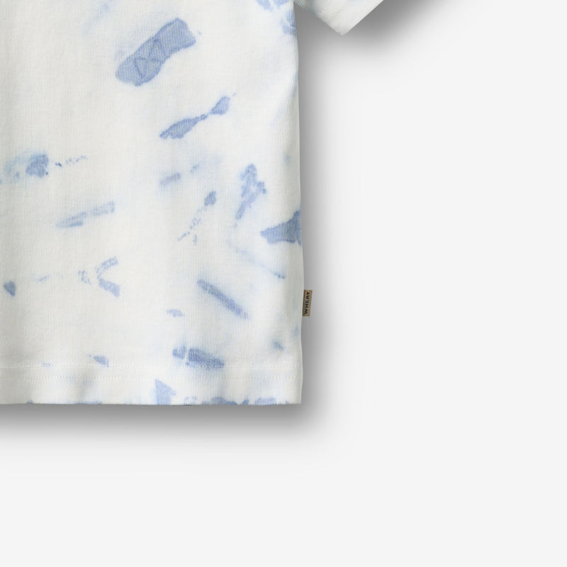 Wheat Main T-Shirt S/S Tommy Jersey Tops and T-Shirts 9417 blue tie dye