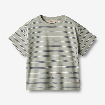 Wheat Main T-Shirt S/S Tommy Jersey Tops and T-Shirts 1476 sea mist stripe