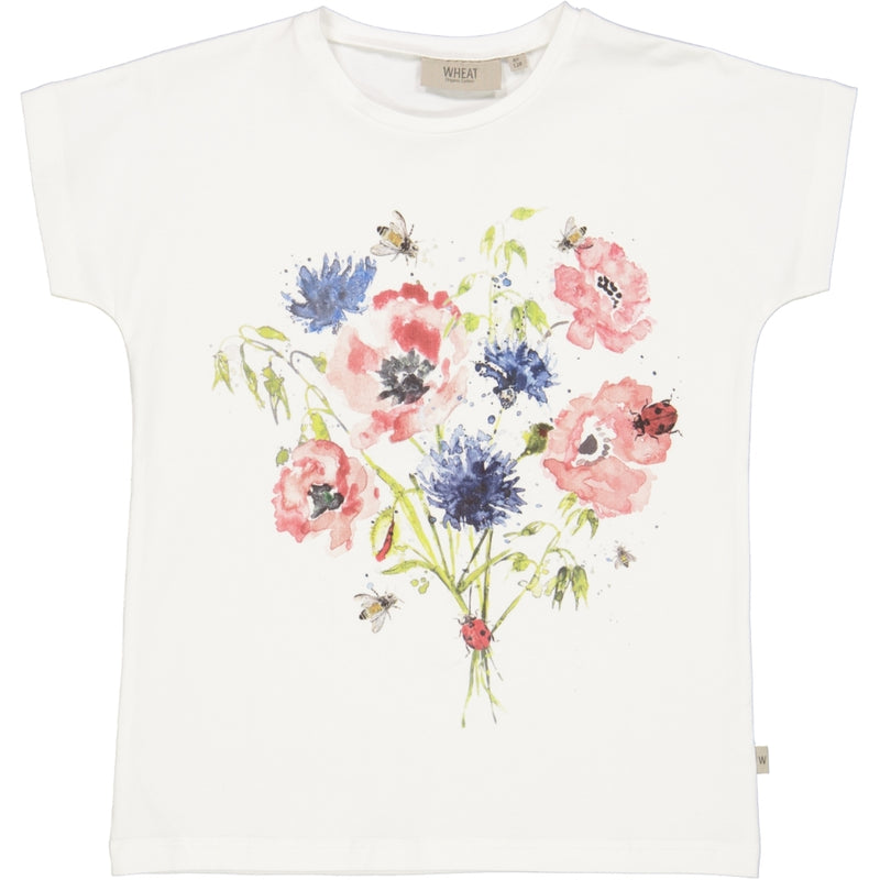 Wheat T-Shirt Watercolor Flowers Jersey Tops and T-Shirts 3182 ivory 