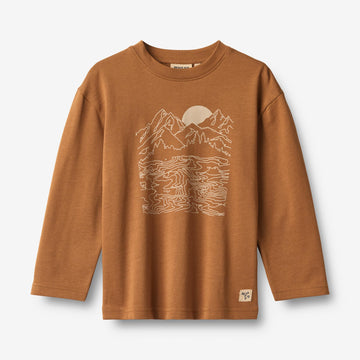 Wheat Main T-shirt L/S Adam T-Shirt 9719 warm hazel