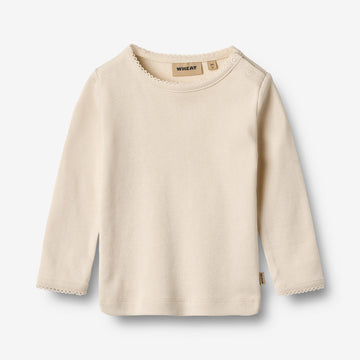 Wheat Main T-shirt L/S Belis Jersey Tops and T-Shirts 3129 eggshell