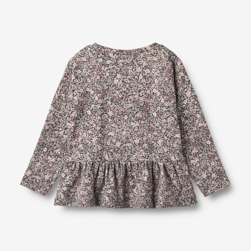 Wheat Main T-shirt L/S Carolina Jersey Tops and T-Shirts 9565 purple stone flowers