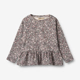 Wheat Main T-shirt L/S Carolina Jersey Tops and T-Shirts 9565 purple stone flowers