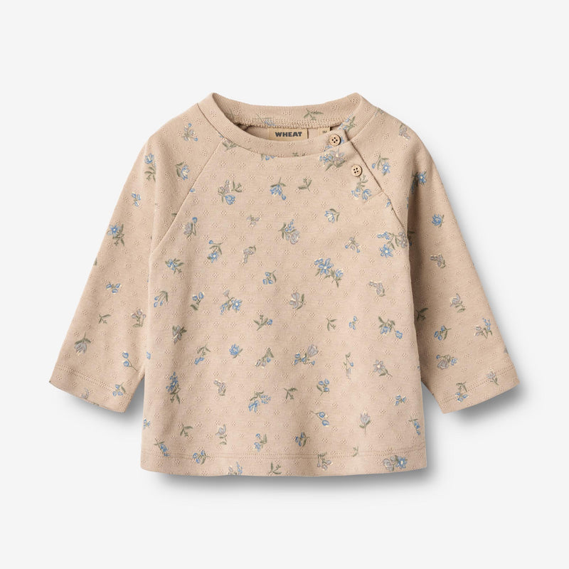 Wheat Main T-shirt L/S Darrin Jersey Tops and T-Shirts 9573 warm sand flowers