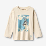 Wheat Main T-shirt L/S Dixie Print T-Shirt 3191 offwhite