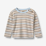 Wheat Main T-shirt L/S Ebbe T-Shirt 9877 multi blue stripe