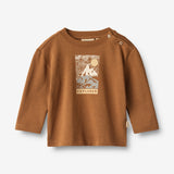 Wheat Main T-shirt L/S Ebbe Print T-Shirt 9719 warm hazel