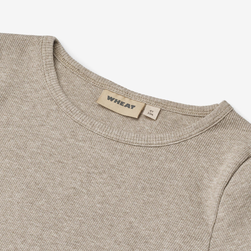 Wheat Main T-shirt L/S Ida T-Shirt 0072 gravel melange