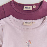Wheat Main T-shirt L/S Ida T-Shirt 3118 eggplant