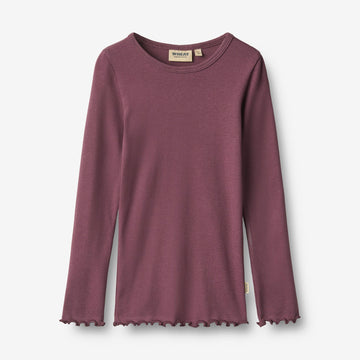 Wheat Main T-shirt L/S Ida T-Shirt 3118 eggplant