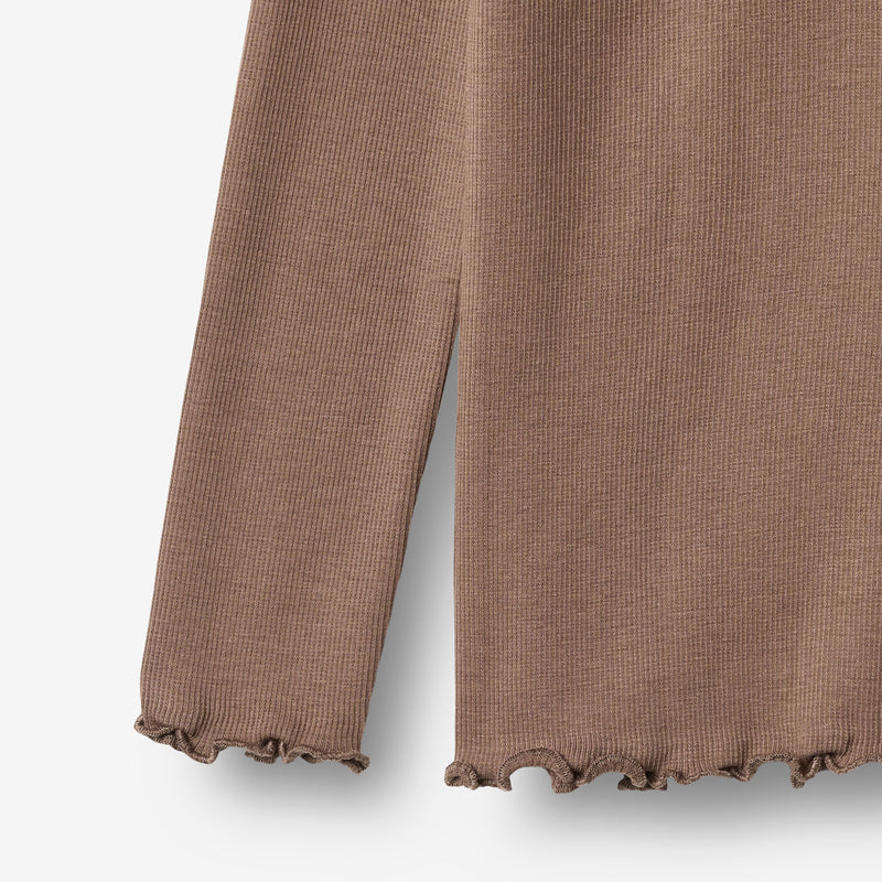 Wheat Main T-shirt L/S Ida T-Shirt 9573 toffee brown
