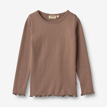 Wheat Main T-shirt L/S Ida T-Shirt 9573 toffee brown