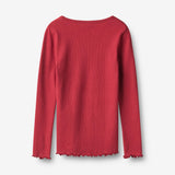 Wheat Main T-shirt L/S Ida T-Shirt 9697 red cherry