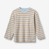Wheat Main T-shirt L/S Johan T-Shirt 9877 multi blue stripe