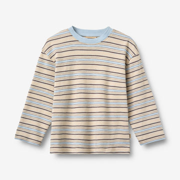 Wheat Main T-shirt L/S Johan T-Shirt 9877 multi blue stripe