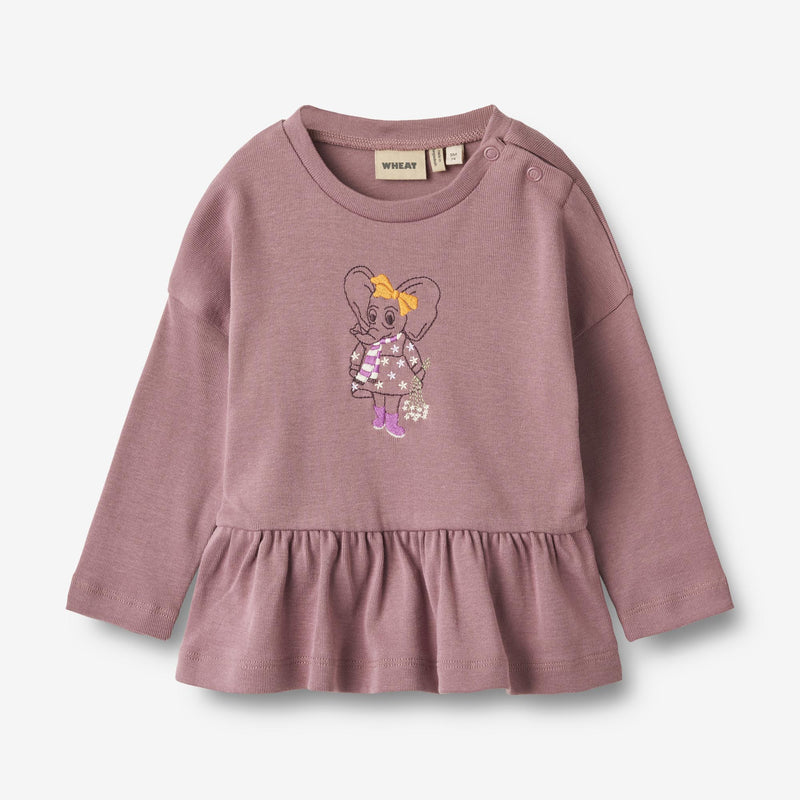 Wheat Main T-shirt L/S Katrine | Baby Jersey Tops and T-Shirts 1308 lavender dawn