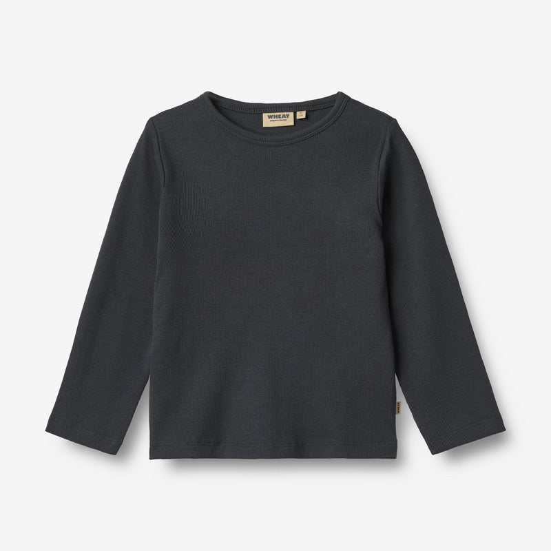 Wheat Main T-Shirt L/S Milo T-Shirt 1432 navy
