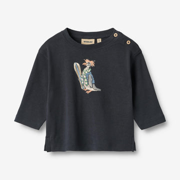 Wheat Main T-shirt L/S Monty Jersey Tops and T-Shirts 1432 navy