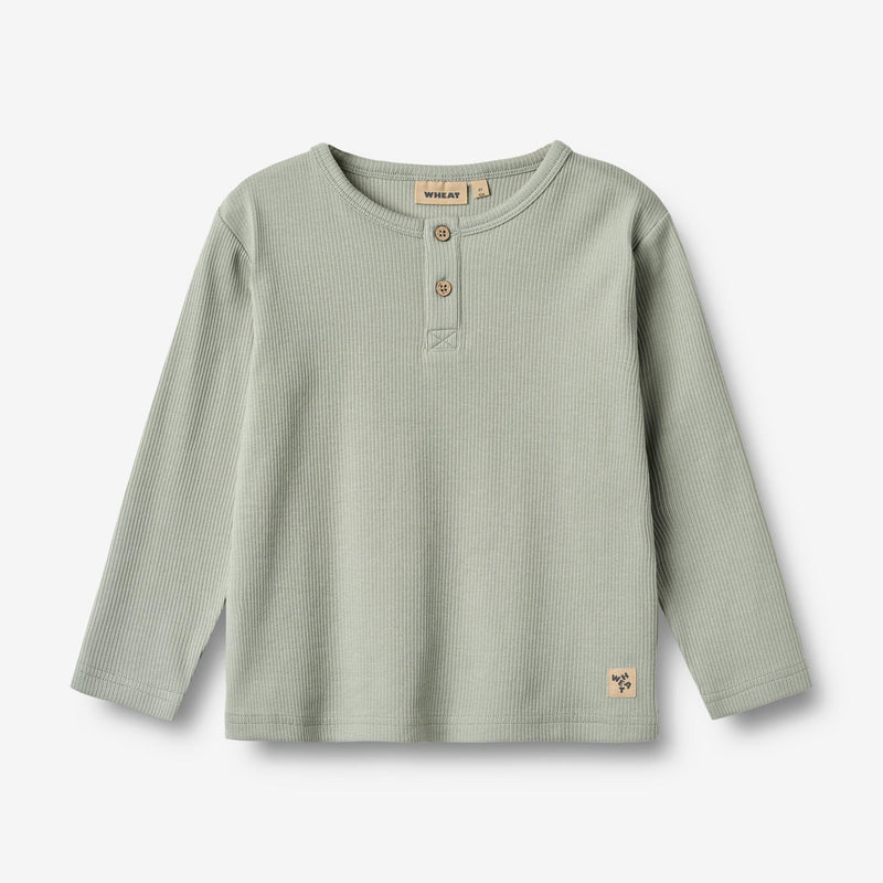 Wheat Main T-shirt L/S Morris Jersey Tops and T-Shirts 5050 morning mist