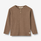 Wheat Main T-shirt L/S Morris Jersey Tops and T-Shirts 9549 coffee melange