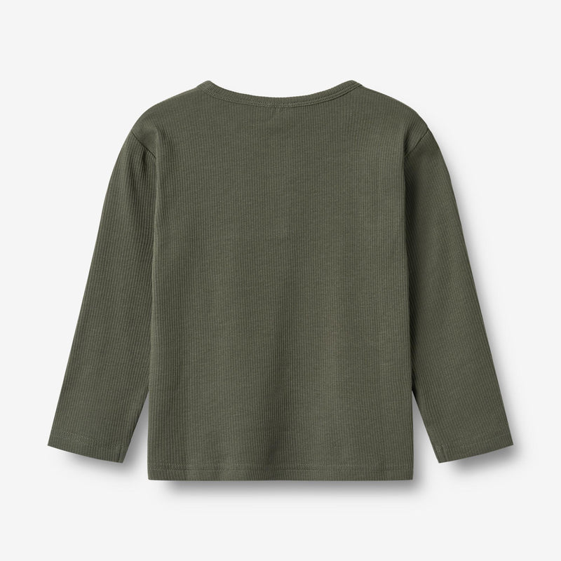 Wheat Main T-shirt L/S Morris Jersey Tops and T-Shirts 9576 winter forest