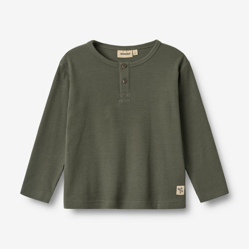 Wheat Main T-shirt L/S Morris Jersey Tops and T-Shirts 9576 winter forest