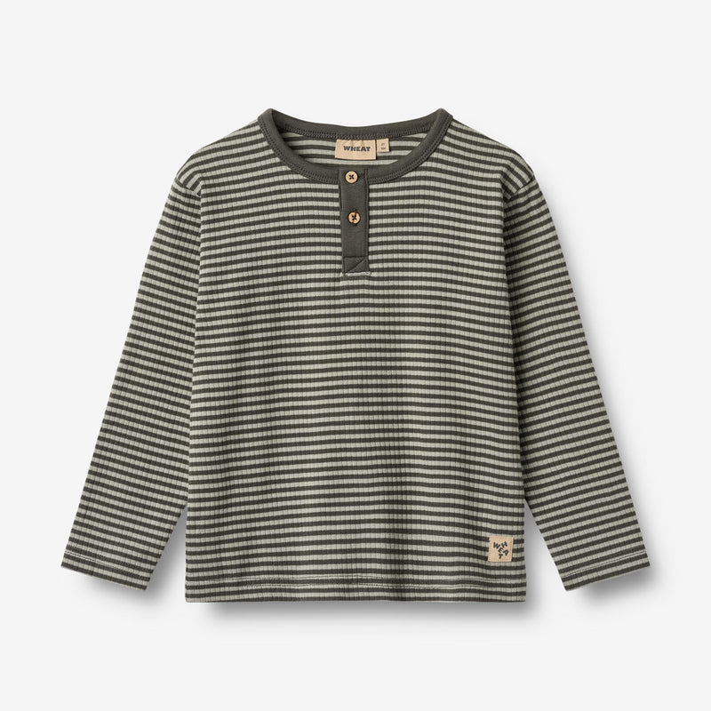 Wheat Main T-shirt L/S Morris Jersey Tops and T-Shirts 9577 winter forest stripe
