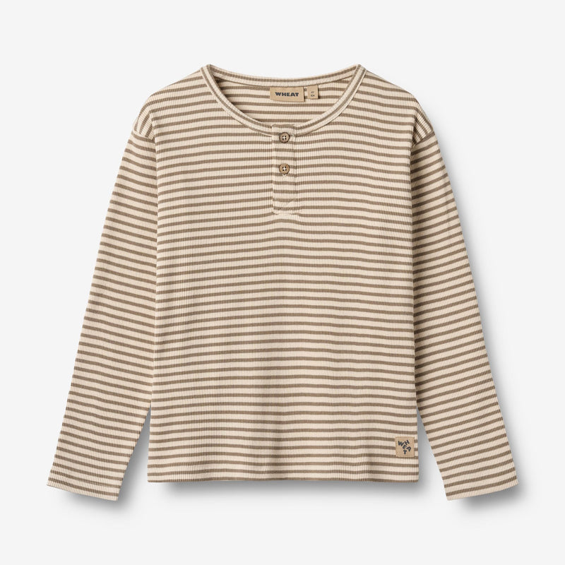 Wheat Main T-shirt L/S Morris Jersey Tops and T-Shirts 9570 stone stripe