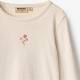 Wheat Main T-shirt L/S Print Belis T-Shirt 3129 eggshell