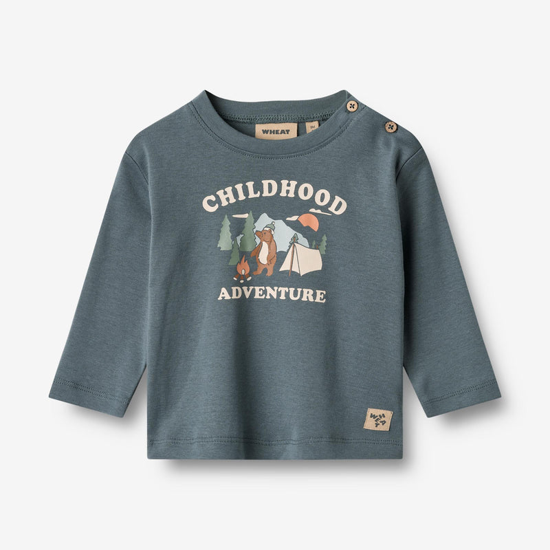 Wheat Main T-shirt L/S Ray Jersey Tops and T-Shirts 1460 stormy weather