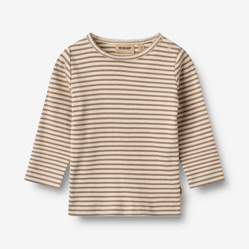 Wheat Main T-shirt L/S Stig Jersey Tops and T-Shirts 9570 stone stripe