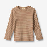 Wheat Main T-shirt L/S Stig T-Shirt 3017 warm hazel stripe