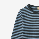 Wheat Main T-shirt L/S Stig T-Shirt 9548 bright blue stripe