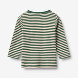 Wheat Main T-shirt L/S Stig T-Shirt 4142 green stripe