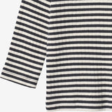 Wheat Main T-shirt L/S Stig T-Shirt 9432 navy rib stripe