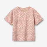 Wheat Main T-shirt S/S Ella T-Shirt 9876 magenta heart flowers