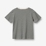 Wheat Main T-shirt S/S Fabian T-Shirt 9432 navy rib stripe