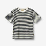 Wheat Main T-shirt S/S Fabian T-Shirt 9432 navy rib stripe