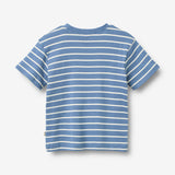 Wheat Main T-shirt S/S Fabian T-Shirt 1048 blue stripe