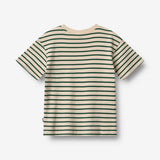 Wheat Main T-shirt S/S Fabian T-Shirt 4142 green stripe