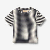Wheat Main T-shirt S/S Fabian T-Shirt 9432 navy rib stripe