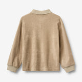 Wheat Main Terry Polo Shirt L/S Theodor Sweatshirt 9608 sand stone
