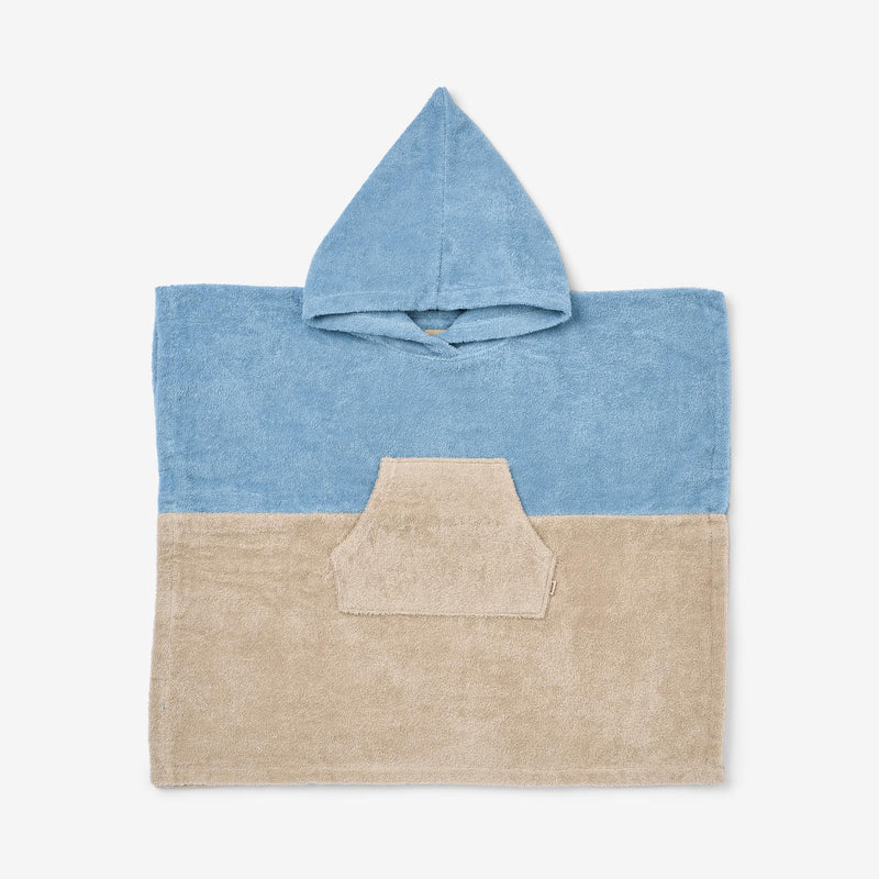 Wheat Main Terry Poncho Lille Home 1049 blue summer